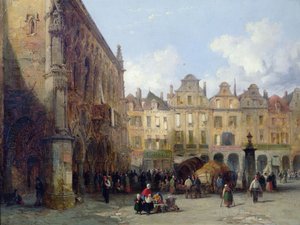Het Stadhuis, Arras, 1856
